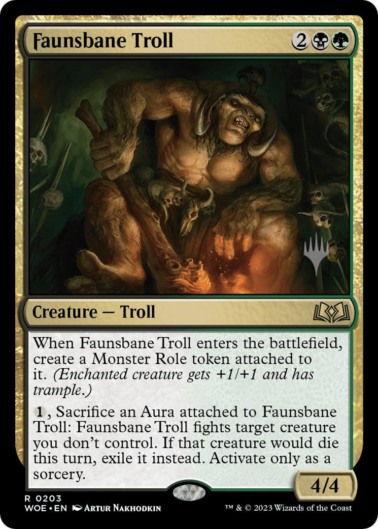 Faunsbane Troll (Promo Pack) [Wilds of Eldraine Promos] | Galaxy Games LLC