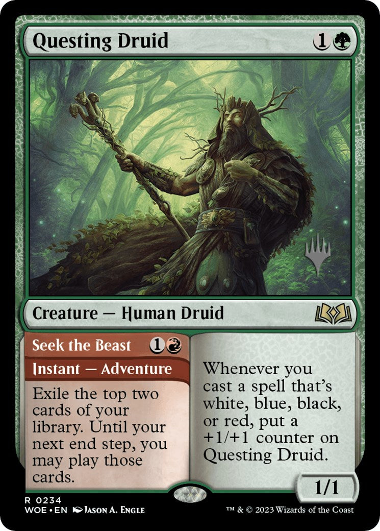 Questing Druid (Promo Pack) [Wilds of Eldraine Promos] | Galaxy Games LLC