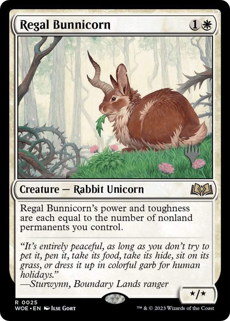 Regal Bunnicorn (Promo Pack) [Wilds of Eldraine Promos] | Galaxy Games LLC