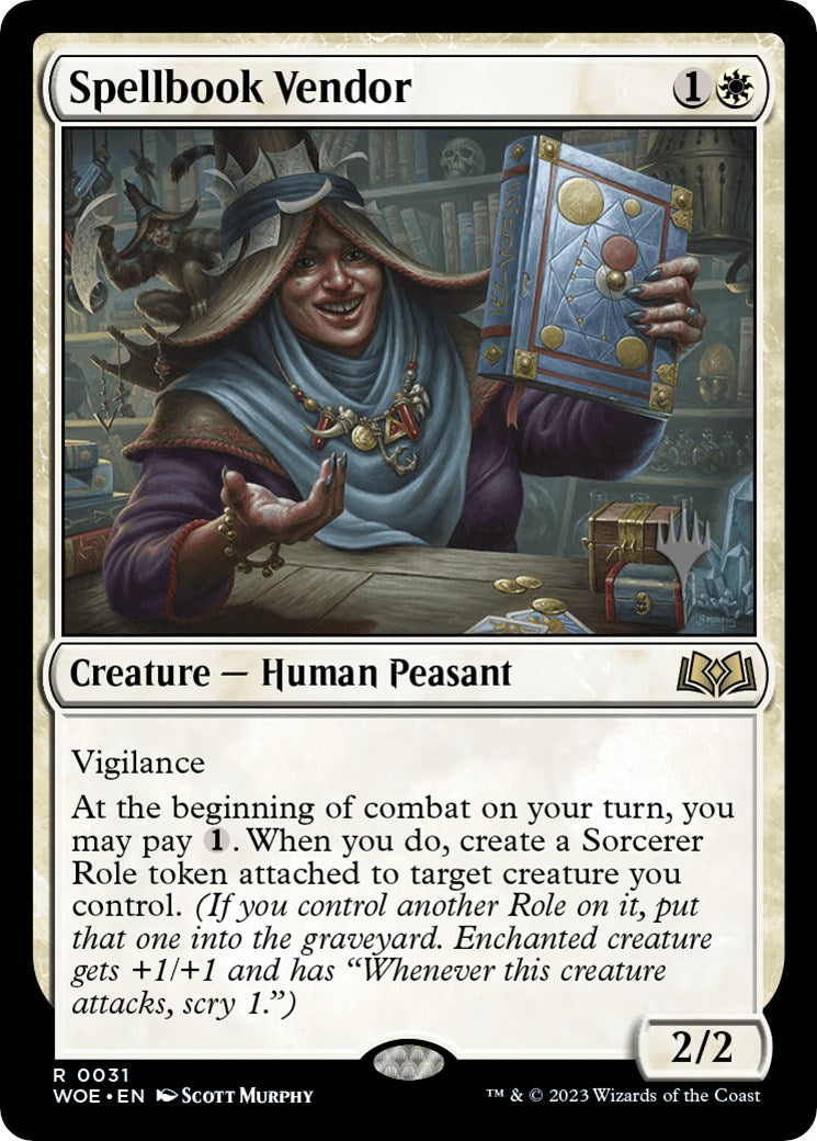 Spellbook Vendor (Promo Pack) [Wilds of Eldraine Promos] | Galaxy Games LLC