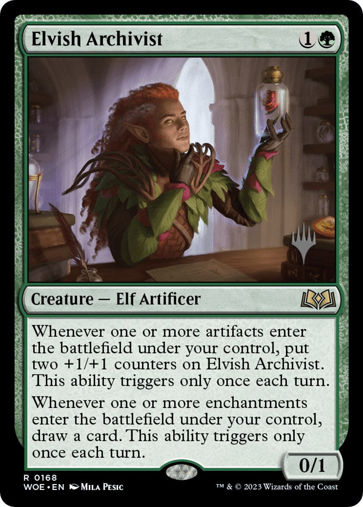 Elvish Archivist (Promo Pack) [Wilds of Eldraine Promos] | Galaxy Games LLC