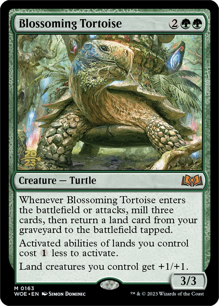 Blossoming Tortoise [Wilds of Eldraine Prerelease Promos] | Galaxy Games LLC