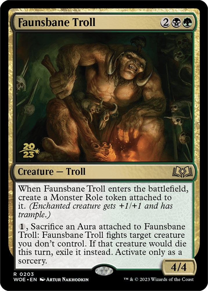 Faunsbane Troll [Wilds of Eldraine Prerelease Promos] | Galaxy Games LLC