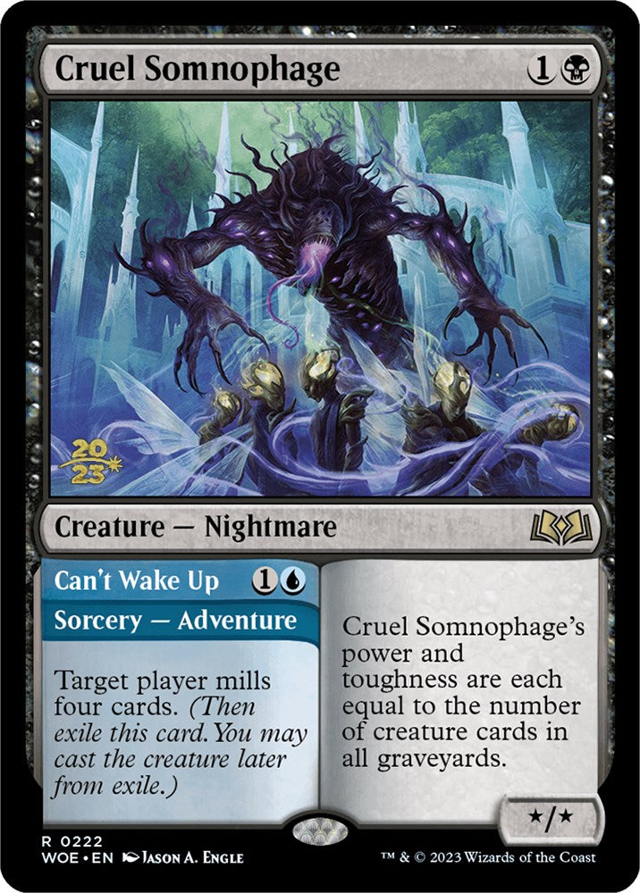 Cruel Somnophage // Can't Wake Up (Promo Pack) [Wilds of Eldraine Promos] | Galaxy Games LLC