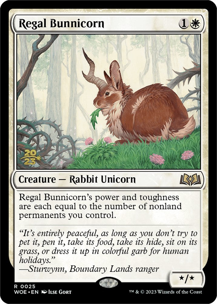 Regal Bunnicorn [Wilds of Eldraine Prerelease Promos] | Galaxy Games LLC