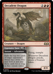 Decadent Dragon // Expensive Taste [Wilds of Eldraine Prerelease Promos] | Galaxy Games LLC