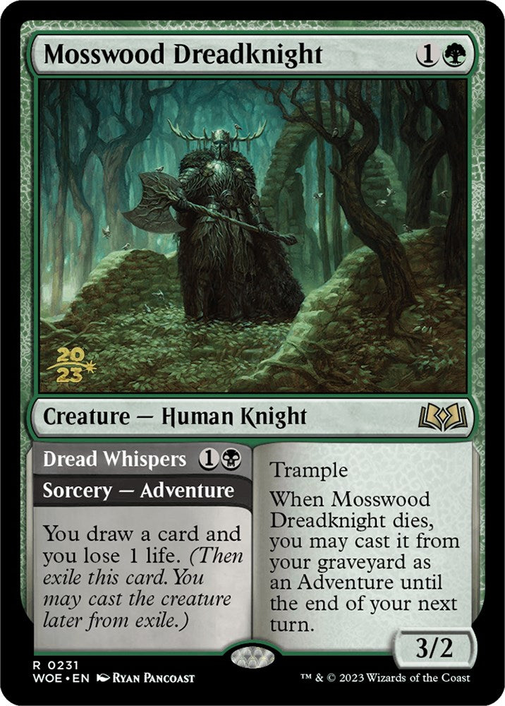 Mosswood Dreadknight // Dread Whispers (Promo Pack) [Wilds of Eldraine Promos] | Galaxy Games LLC