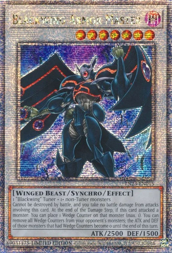 Blackwing Armor Master [TN23-EN015] Quarter Century Secret Rare | Galaxy Games LLC