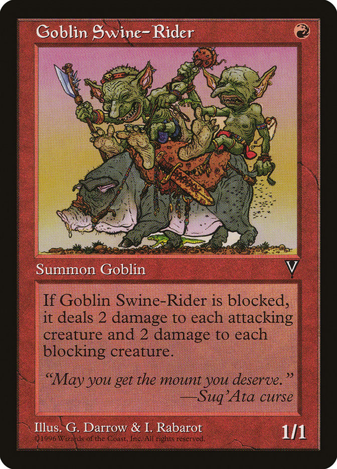 Goblin Swine-Rider [Visions] | Galaxy Games LLC