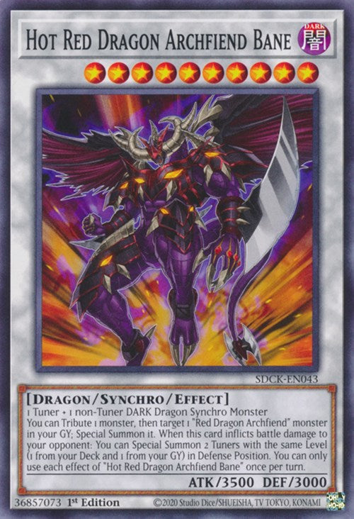 Hot Red Dragon Archfiend Bane [SDCK-EN043] Common | Galaxy Games LLC