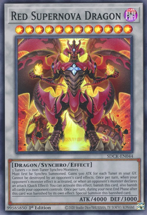 Red Supernova Dragon [SDCK-EN044] Super Rare | Galaxy Games LLC