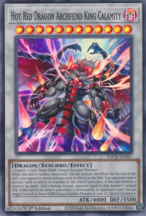 Hot Red Dragon Archfiend King Calamity [SDCK-EN047] Super Rare | Galaxy Games LLC