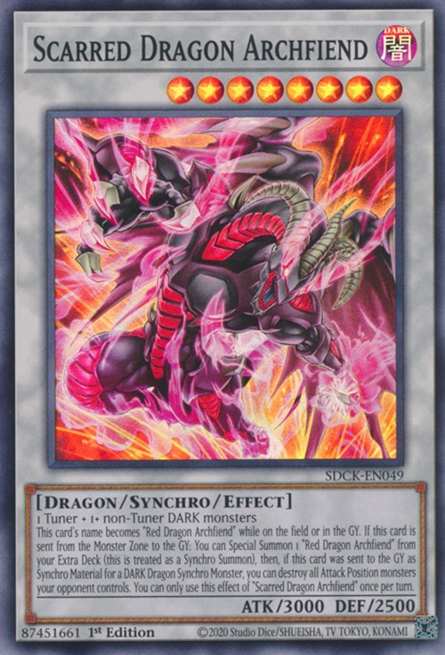 Scarred Dragon Archfiend [SDCK-EN049] Super Rare | Galaxy Games LLC