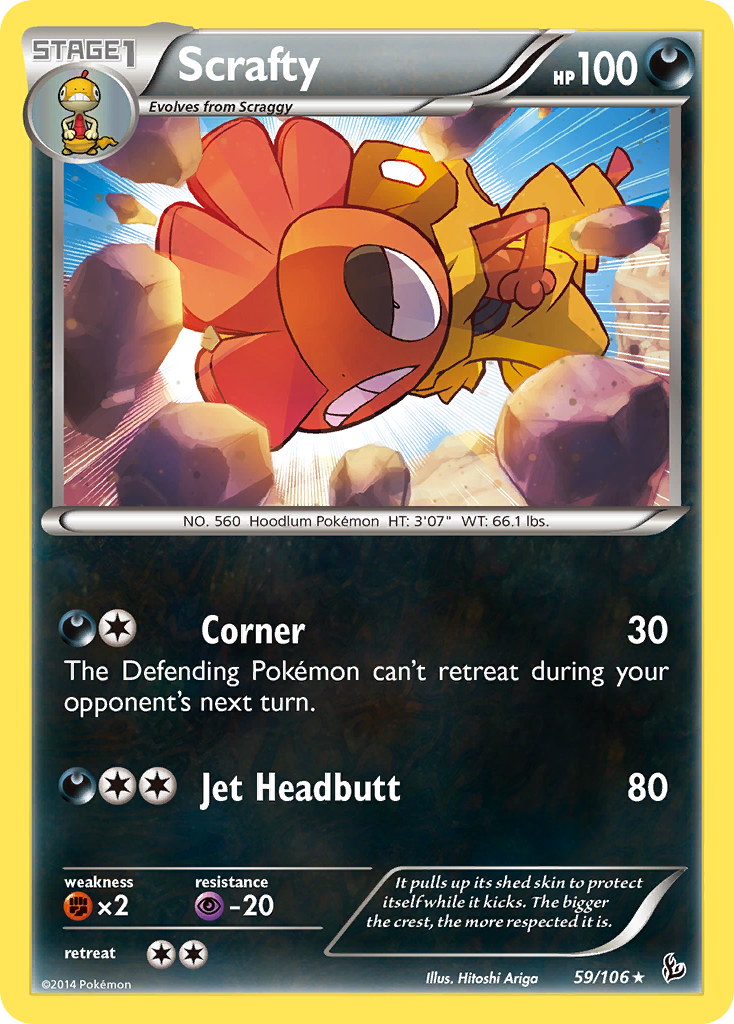 Scrafty (59/106) [XY: Flashfire] | Galaxy Games LLC