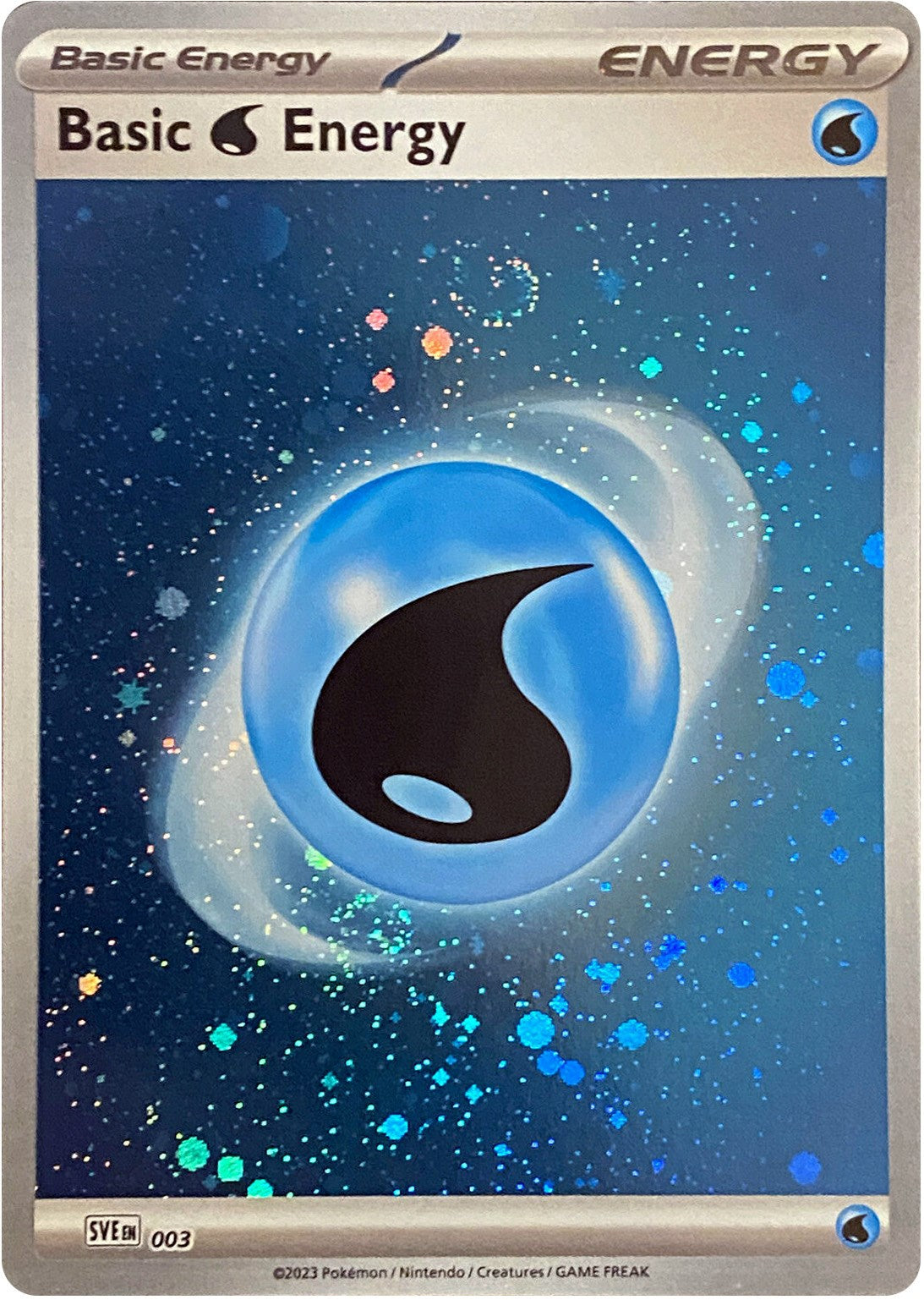 Basic Water Energy (003) (Cosmos Holo) [Scarlet & Violet: Base Set] | Galaxy Games LLC