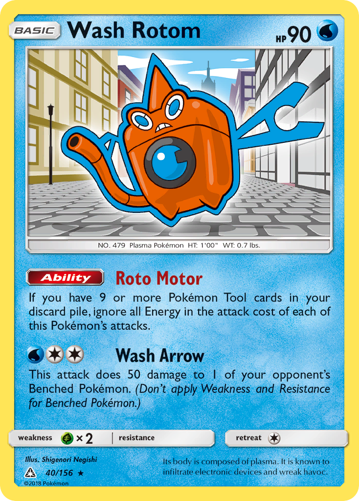 Wash Rotom (40/156) [Sun & Moon: Ultra Prism] | Galaxy Games LLC