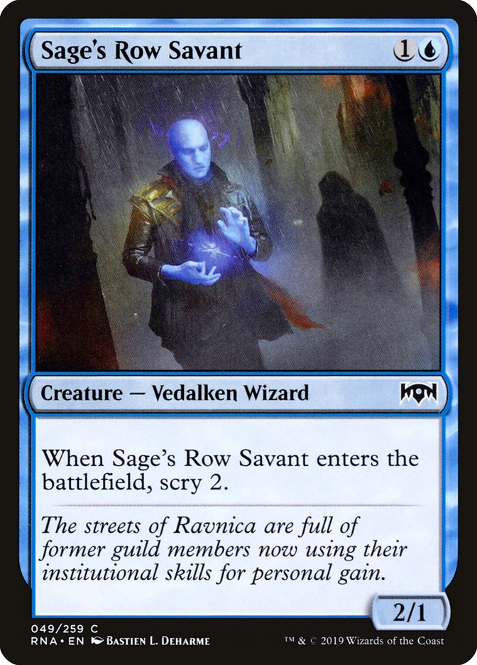 Sage's Row Savant [Ravnica Allegiance] | Galaxy Games LLC