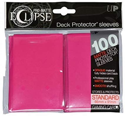 Ultra Pro - Pro Matte Eclipse: Deck Protector 100 Count Pack - Pink | Galaxy Games LLC
