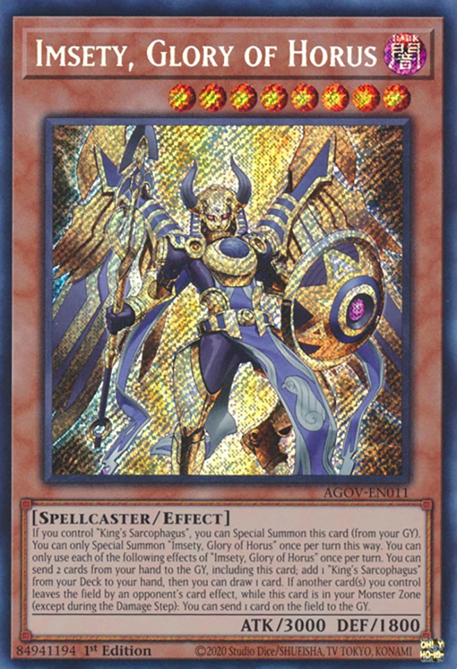 Imsety, Glory of Horus [AGOV-EN011] Secret Rare | Galaxy Games LLC