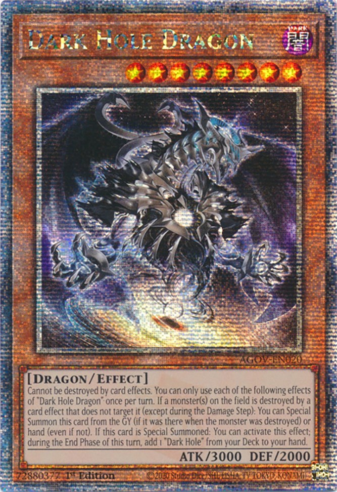 Dark Hole Dragon (Quarter Century Secret Rare) [AGOV-EN020] Quarter Century Secret Rare | Galaxy Games LLC