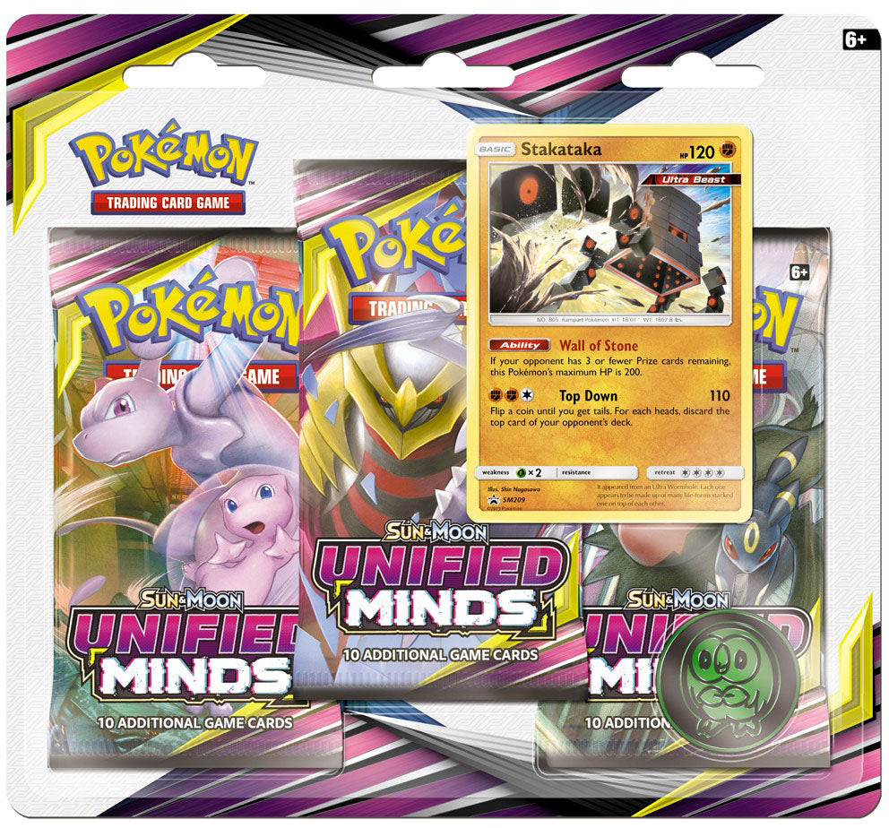 Sun & Moon: Unified Minds - 3-Pack Blister (Stakataka) | Galaxy Games LLC