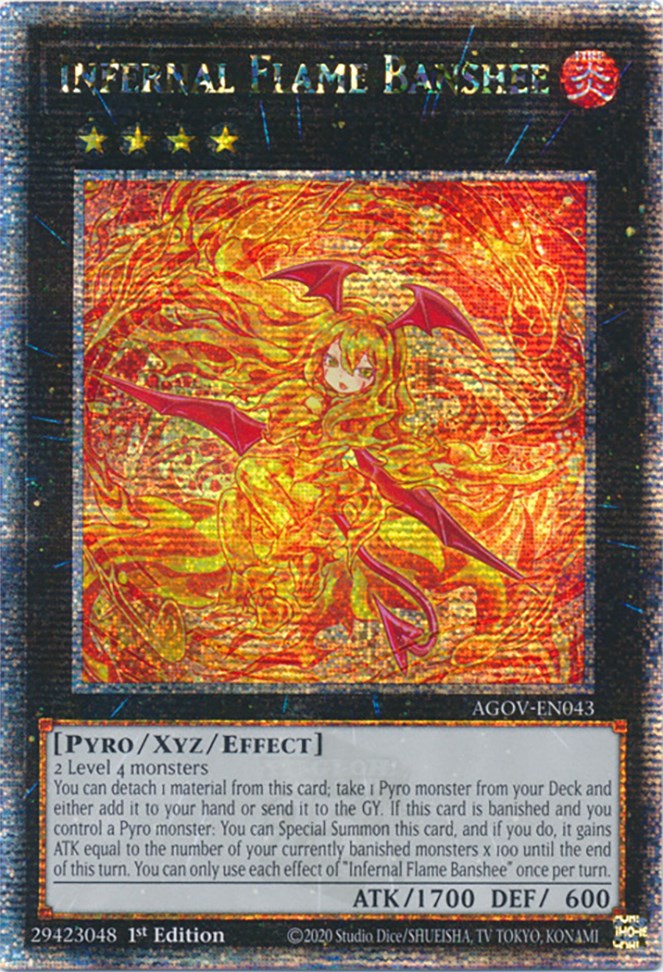 Infernal Flame Banshee (Quarter Century Secret Rare) [AGOV-EN043] Quarter Century Secret Rare | Galaxy Games LLC