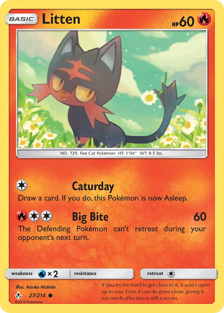 Litten (27/214) [Sun & Moon: Unbroken Bonds] | Galaxy Games LLC