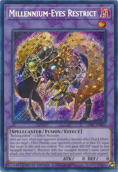 Millennium-Eyes Restrict [LDS1-EN051] Secret Rare | Galaxy Games LLC