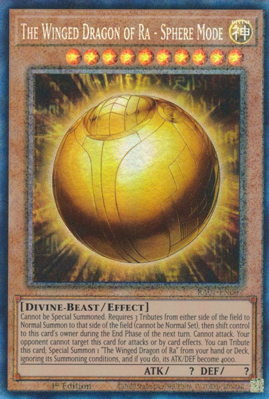 The Winged Dragon of Ra - Sphere Mode [RA01-EN007] Prismatic Collector's Rare | Galaxy Games LLC
