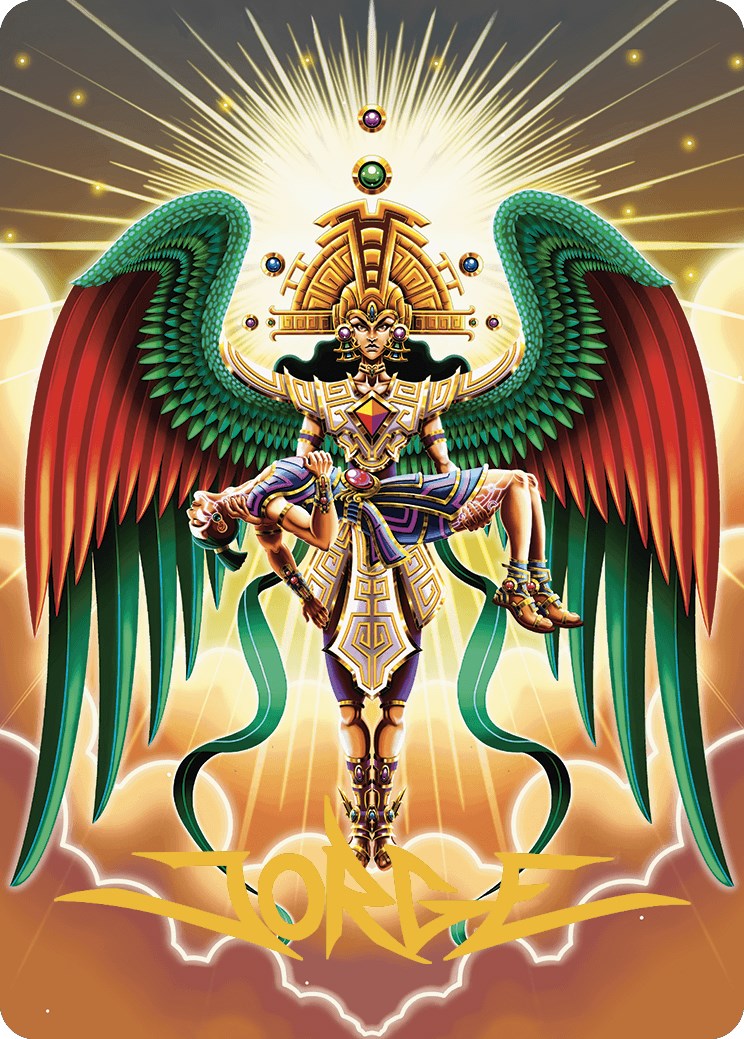 Resplendent Angel Art Card (59/81) (Gold-Stamped Signature) [The Lost Caverns of Ixalan Art Series] | Galaxy Games LLC
