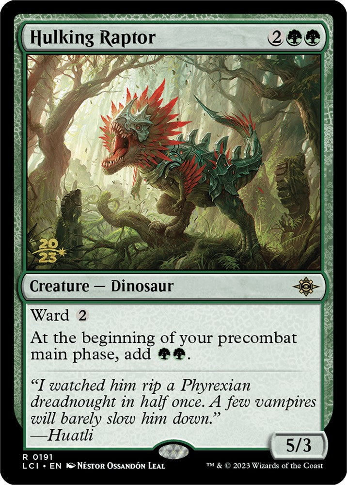 Hulking Raptor [The Lost Caverns of Ixalan Prerelease Cards] | Galaxy Games LLC