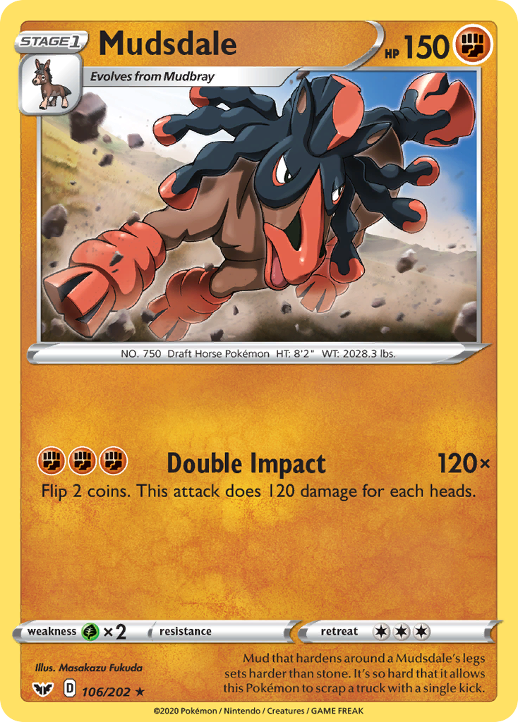 Mudsdale (106/202) [Sword & Shield: Base Set] | Galaxy Games LLC