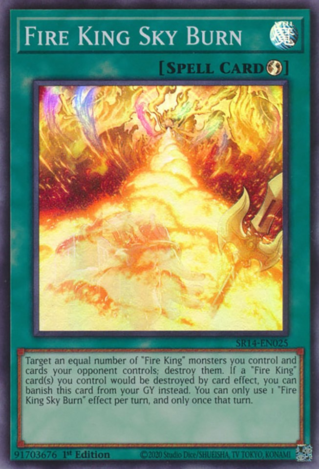 Fire King Sky Burn [SR14-EN025] Super Rare | Galaxy Games LLC