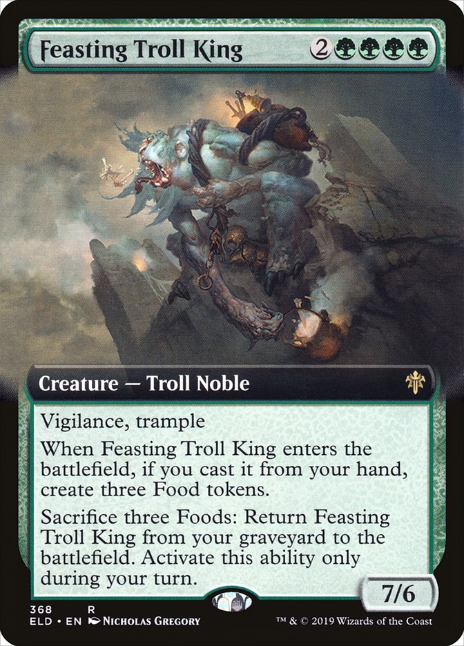 Feasting Troll King (Extended Art) [Throne of Eldraine] | Galaxy Games LLC