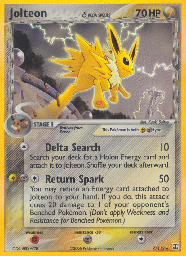 Jolteon (7/113) (Delta Species) [EX: Delta Species] | Galaxy Games LLC