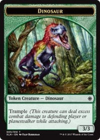 Dinosaur // Treasure (009) Double-sided Token [Ixalan Tokens] | Galaxy Games LLC