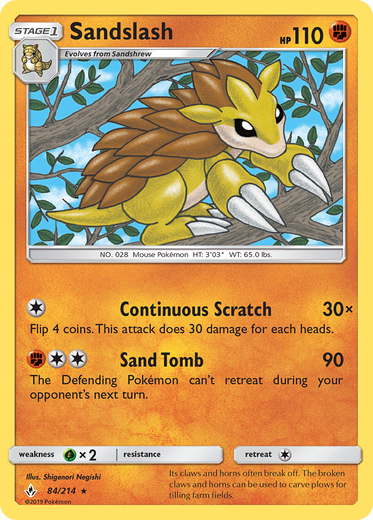 Sandslash (84/214) [Sun & Moon: Unbroken Bonds] | Galaxy Games LLC