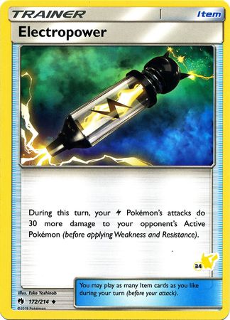 Electropower (172/214) (Pikachu Stamp #34) [Battle Academy 2020] | Galaxy Games LLC