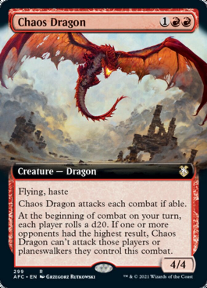 Chaos Dragon (Extended Art) [Dungeons & Dragons: Adventures in the Forgotten Realms Commander] | Galaxy Games LLC