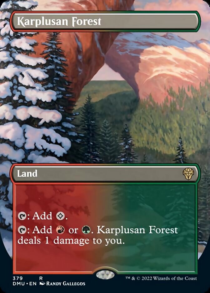 Karplusan Forest (Borderless Alternate Art) [Dominaria United] | Galaxy Games LLC