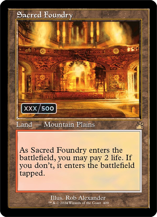 Sacred Foundry (Retro) (Serialized) [Ravnica Remastered] | Galaxy Games LLC