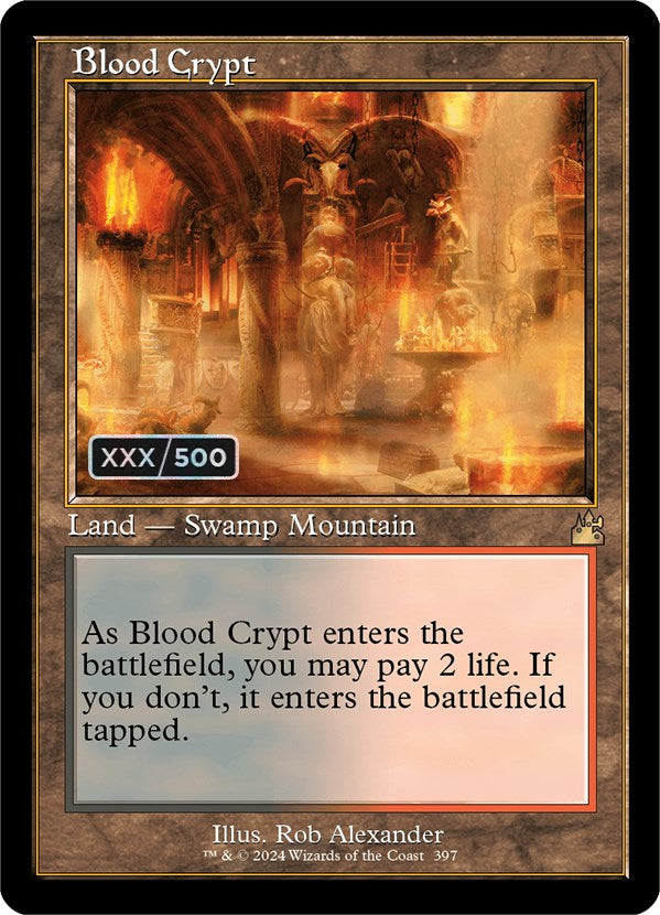 Blood Crypt (Retro) (Serialized) [Ravnica Remastered] | Galaxy Games LLC