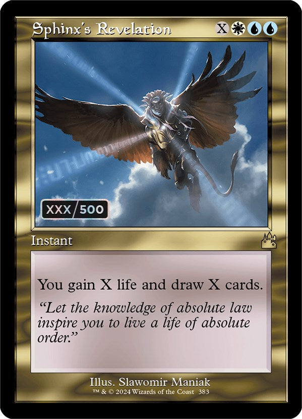 Sphinx's Revelation (Retro) (Serialized) [Ravnica Remastered] | Galaxy Games LLC