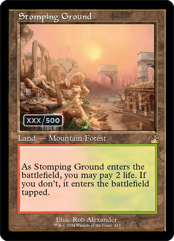 Stomping Ground (Retro) (Serialized) [Ravnica Remastered] | Galaxy Games LLC