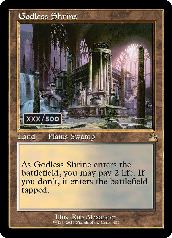 Godless Shrine (Retro) (Serialized) [Ravnica Remastered] | Galaxy Games LLC