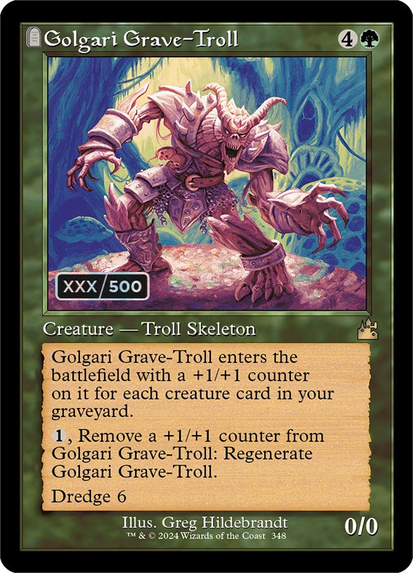Golgari Grave-Troll (Retro) (Serialized) [Ravnica Remastered] | Galaxy Games LLC