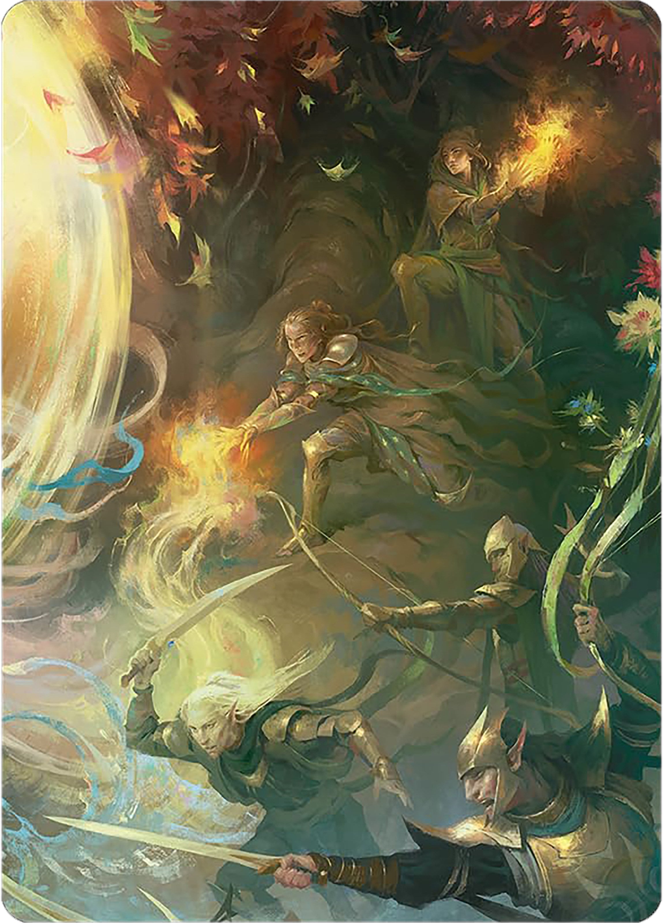 Rally the Galadhrim Art Card [The Lord of the Rings: Tales of Middle-earth Art Series] | Galaxy Games LLC