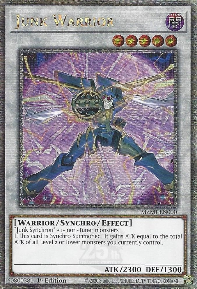 Junk Warrior (Quarter Century Secret Rare) [MZMI-EN000] Quarter Century Secret Rare | Galaxy Games LLC