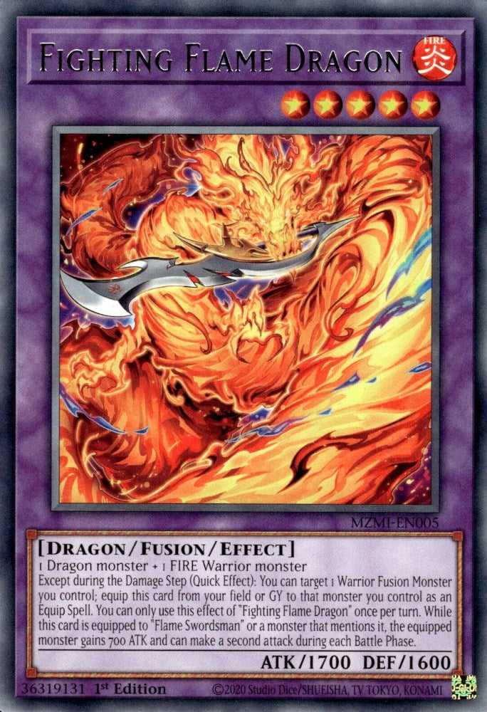 Fighting Flame Dragon [MZMI-EN005] Rare | Galaxy Games LLC