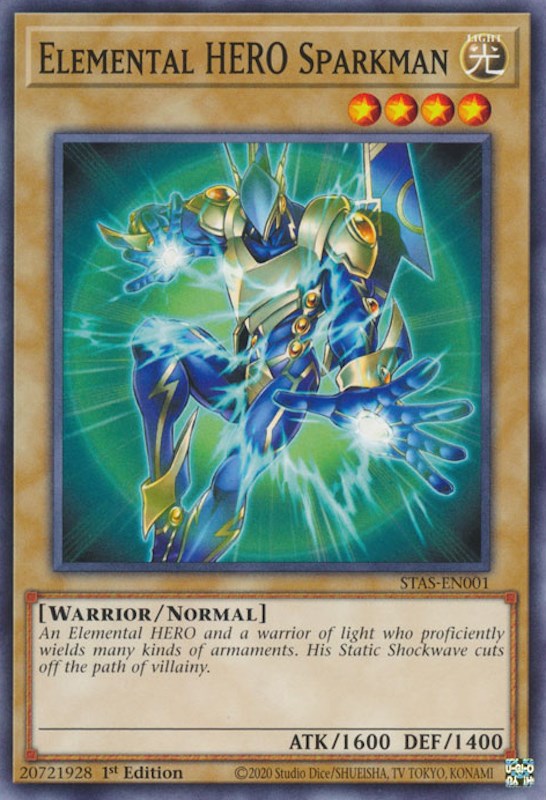 Elemental HERO Sparkman [STAS-EN001] Common | Galaxy Games LLC